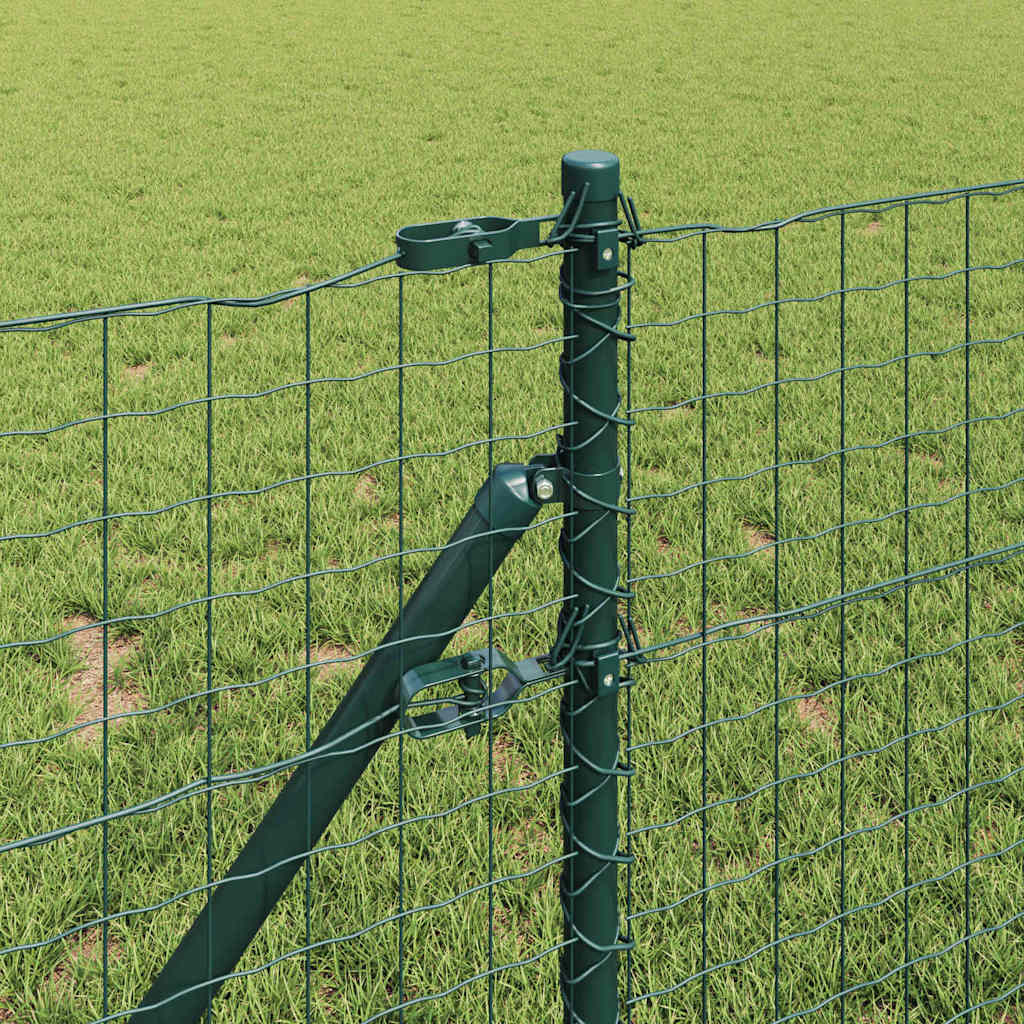 vidaXL Embedded Fence Post 13 pcs Green Powder-Coated Steel 3