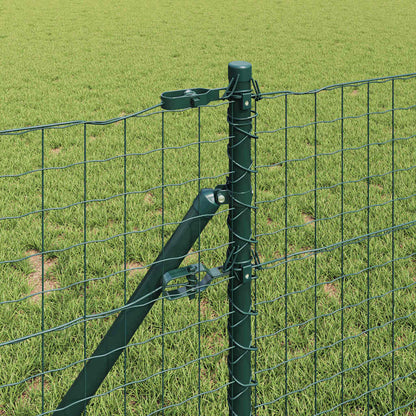 vidaXL Embedded Fence Post 13 pcs Green Powder-Coated Steel 3