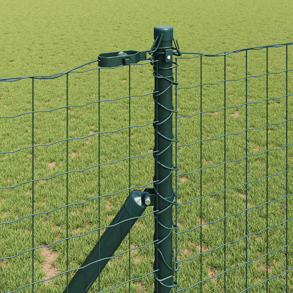vidaXL Embedded Fence Post 13 pcs Green Powder-Coated Steel 3