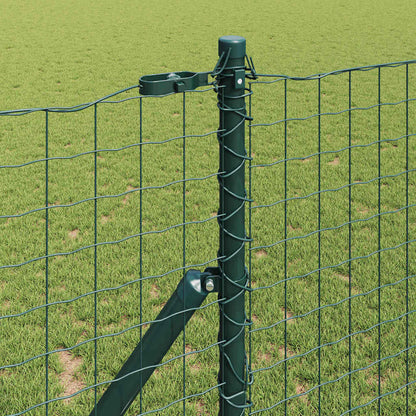 vidaXL Embedded Fence Post 13 pcs Green Powder-Coated Steel 3