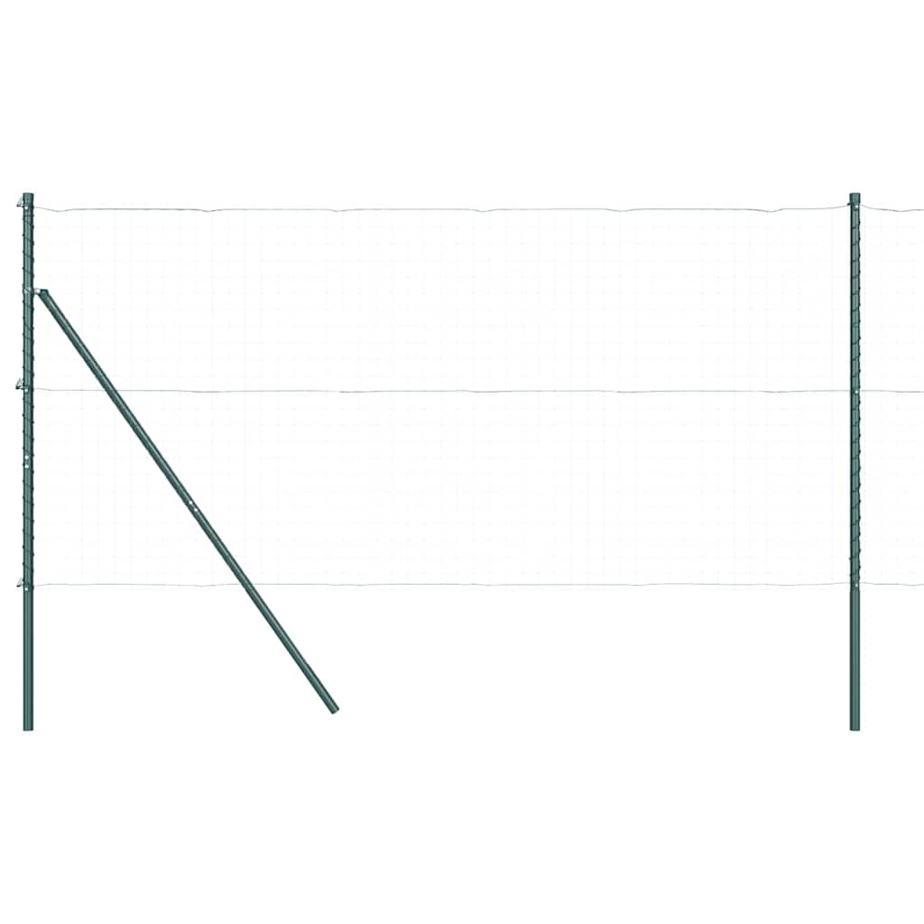 vidaXL Embedded Fence Post 13 pcs Green Powder-Coated Steel 2