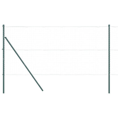 vidaXL Embedded Fence Post 13 pcs Green Powder-Coated Steel 2