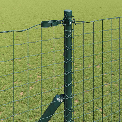 vidaXL Embedded Fence Post 13 pcs Green Powder-Coated Steel 3