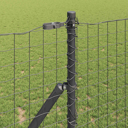vidaXL Embedded Fence Post 13 pcs Grey Powder-Coated Steel 3