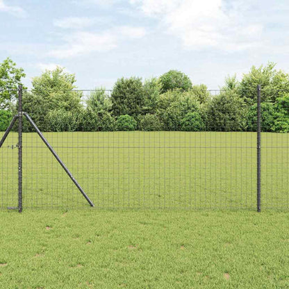vidaXL Embedded Fence Post 13 pcs Grey Powder-Coated Steel 1