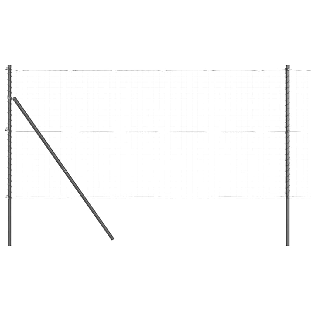 vidaXL Embedded Fence Post 13 pcs Grey Powder-Coated Steel 2