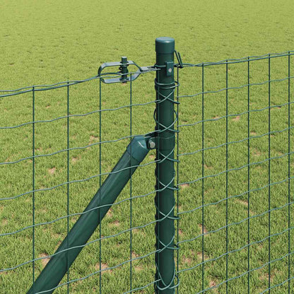 vidaXL Ground Spike Fence Post 7 pcs Green Powder-Coated Steel 3