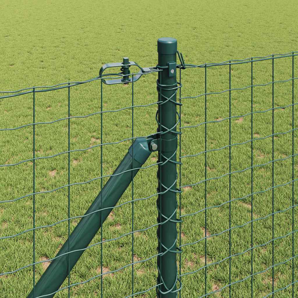 vidaXL Ground Spike Fence Post 7 pcs Green Powder-Coated Steel 3