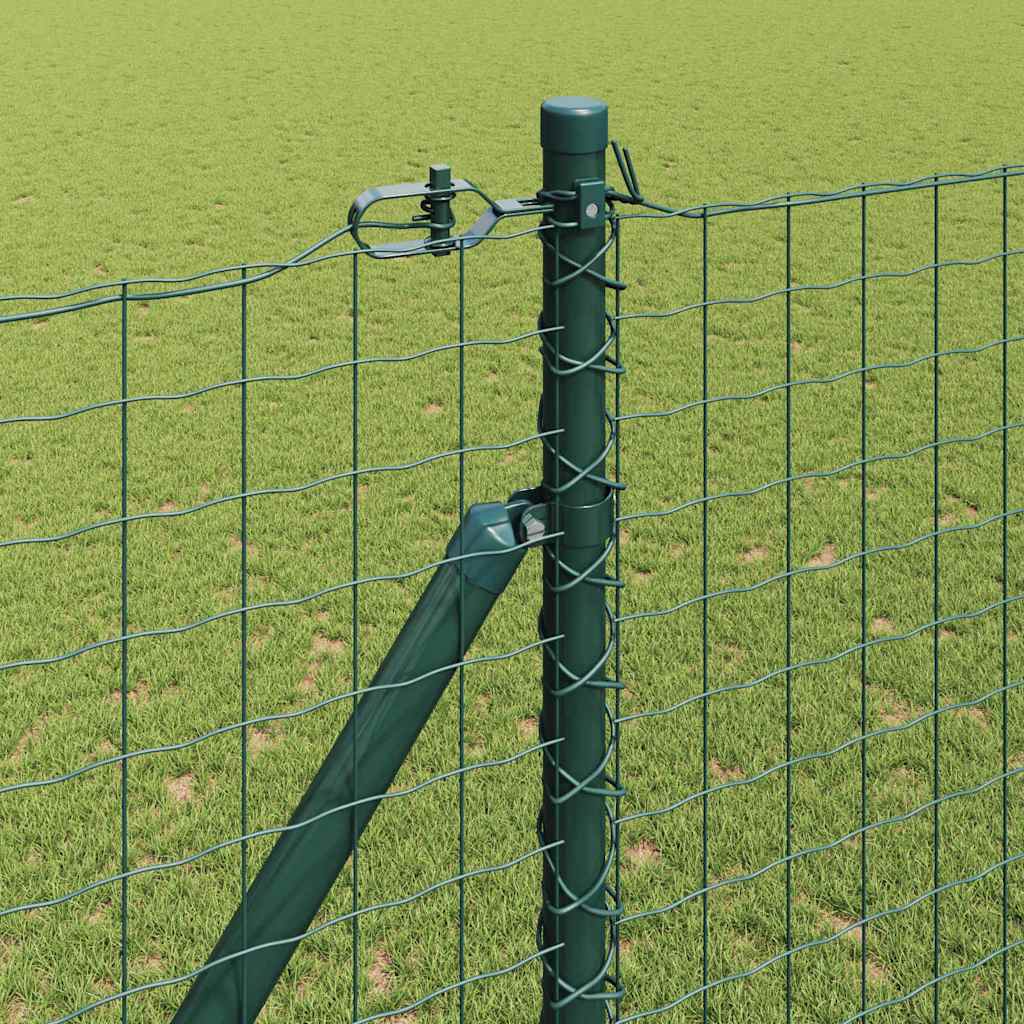 vidaXL Ground Spike Fence Post 7 pcs Green Powder-Coated Steel 3