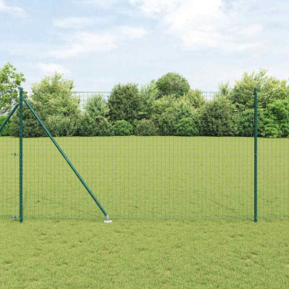 vidaXL Ground Spike Fence Post 7 pcs Green Powder-Coated Steel 1