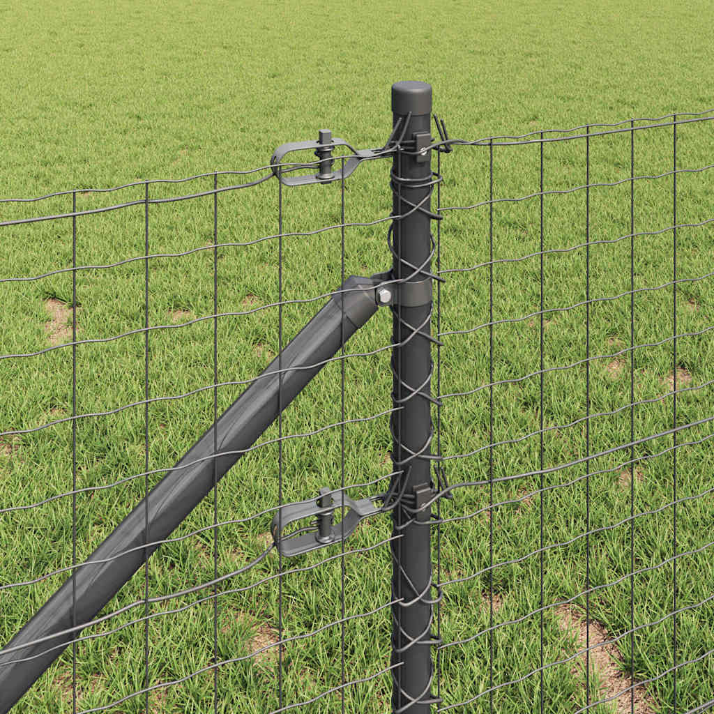vidaXL Ground Spike Fence Post 13 pcs Grey Powder-Coated Steel 3