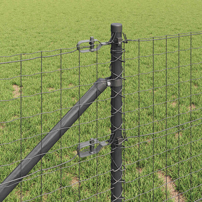 vidaXL Ground Spike Fence Post 13 pcs Grey Powder-Coated Steel 3