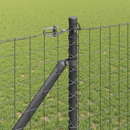 vidaXL Ground Spike Fence Post 7 pcs Grey Powder-Coated Steel 3