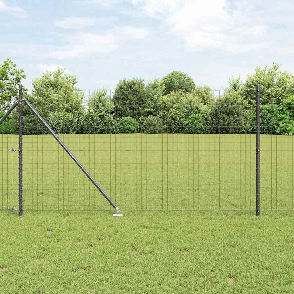 vidaXL Ground Spike Fence Post 7 pcs Grey Powder-Coated Steel 1