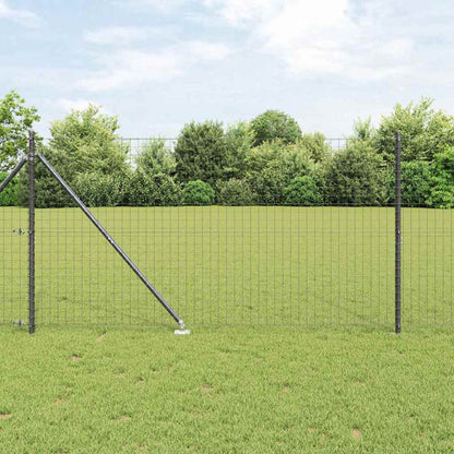 vidaXL Ground Spike Fence Post 7 pcs Grey Powder-Coated Steel 1