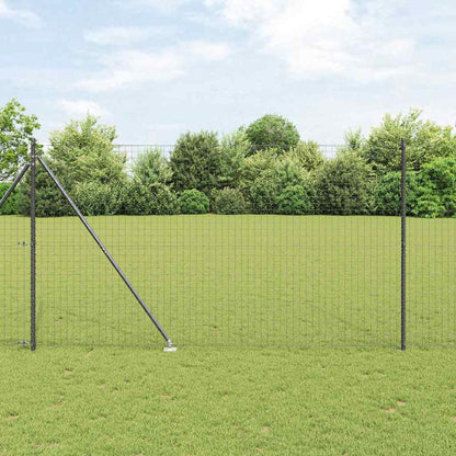 vidaXL Ground Spike Fence Post 7 pcs Grey Powder-Coated Steel 1