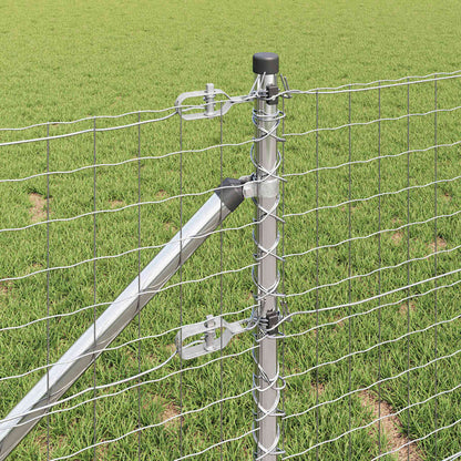 vidaXL Ground Spike Fence Post 13 pcs Silver Powder-Coated Steel 4