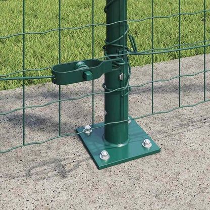 vidaXL Fence Post with Concrete Base 13 pcs Green Powder-Coated Steel 3