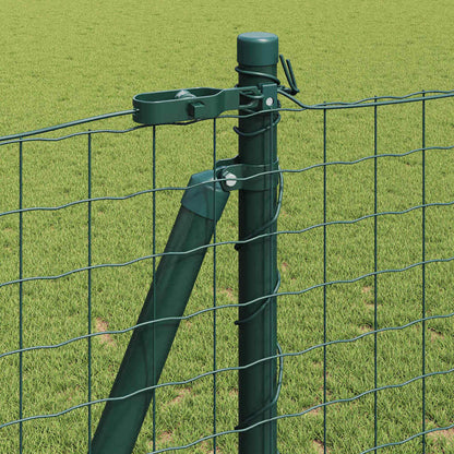vidaXL Fence Post with Concrete Base 13 pcs Green Powder-Coated Steel 4