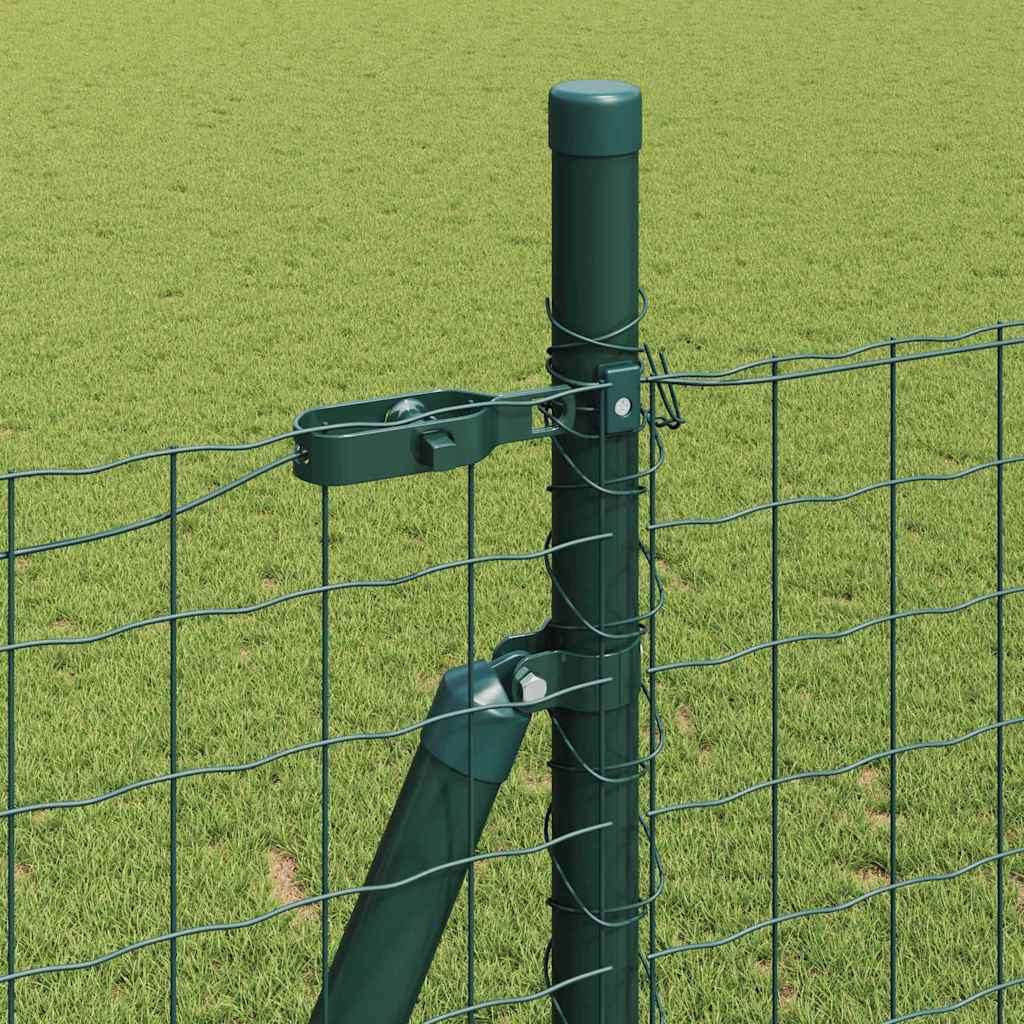 vidaXL Fence Post with Concrete Base 13 pcs Green Powder-Coated Steel 4