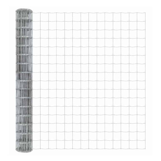 Euro Fence 1 x 10 m PVC-coated iron Galvanised Steel mesh Size 100 x 100 mm 1.6 m
