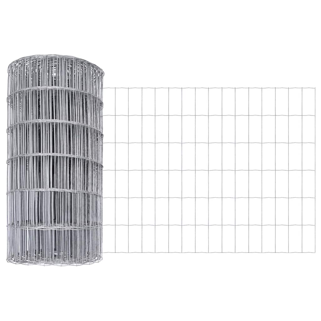 Euro Fence 0.8 x 25 m PVC-coated iron Galvanised steel Length 25 m Height 0.8 m 50 x 100 mm