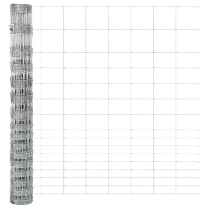vidaXL Field Fence Silver 5