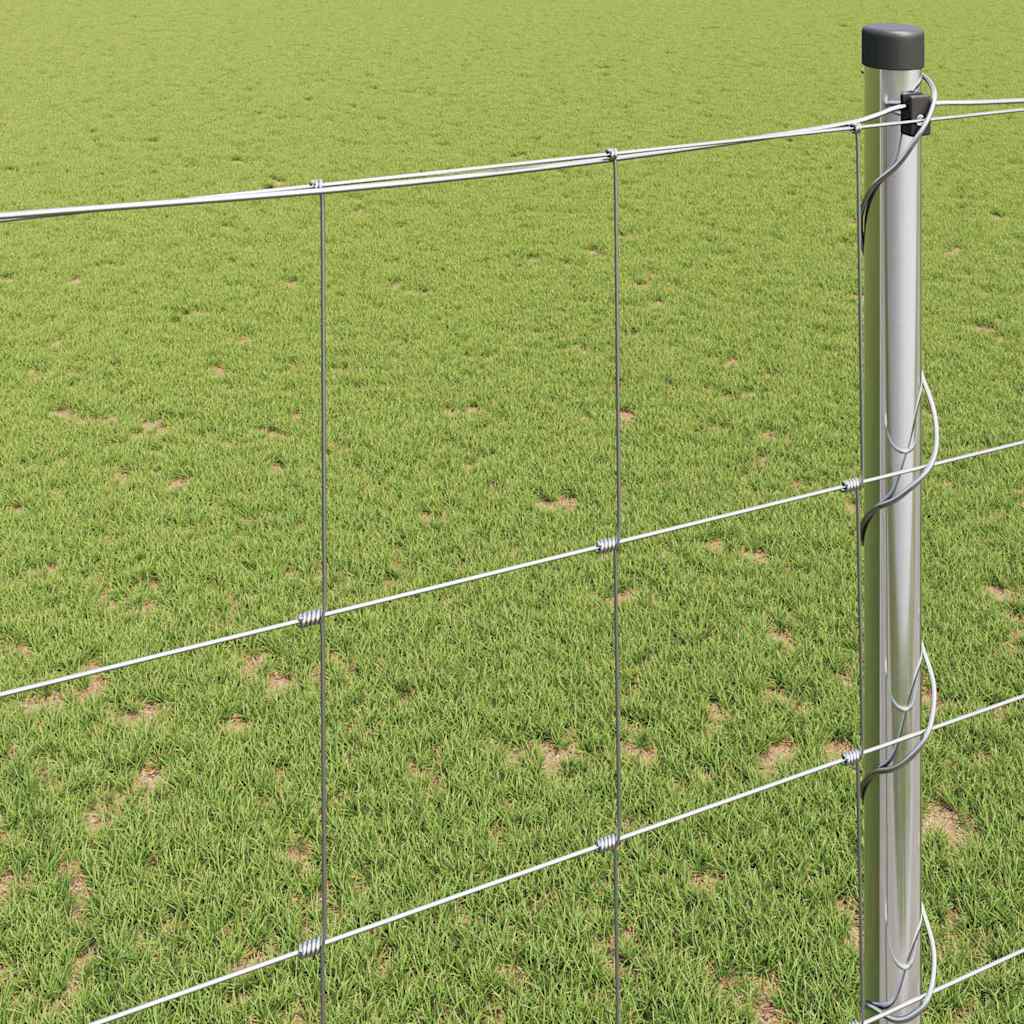 vidaXL Field Fence Silver 4