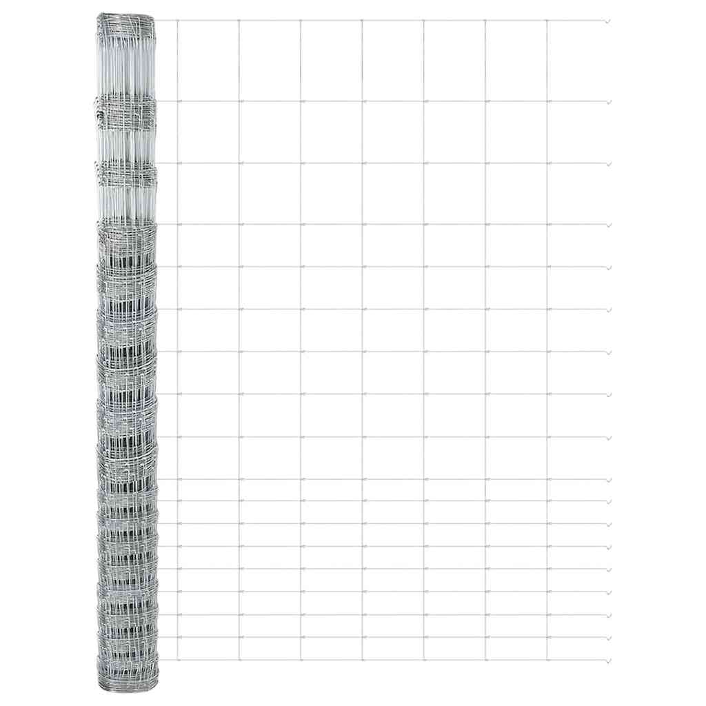 vidaXL Field Fence Silver 5
