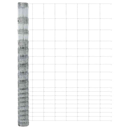 vidaXL Field Fence Silver 5