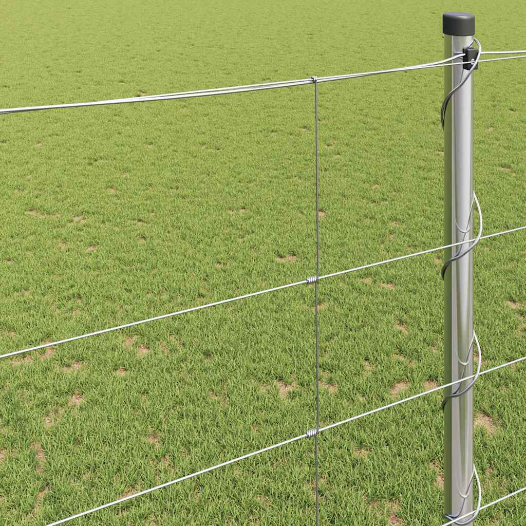 vidaXL Field Fence Silver 4