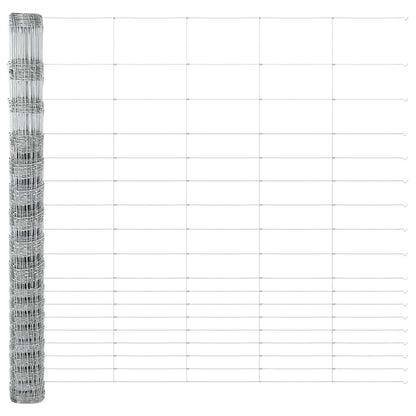 vidaXL Field Fence Silver 5