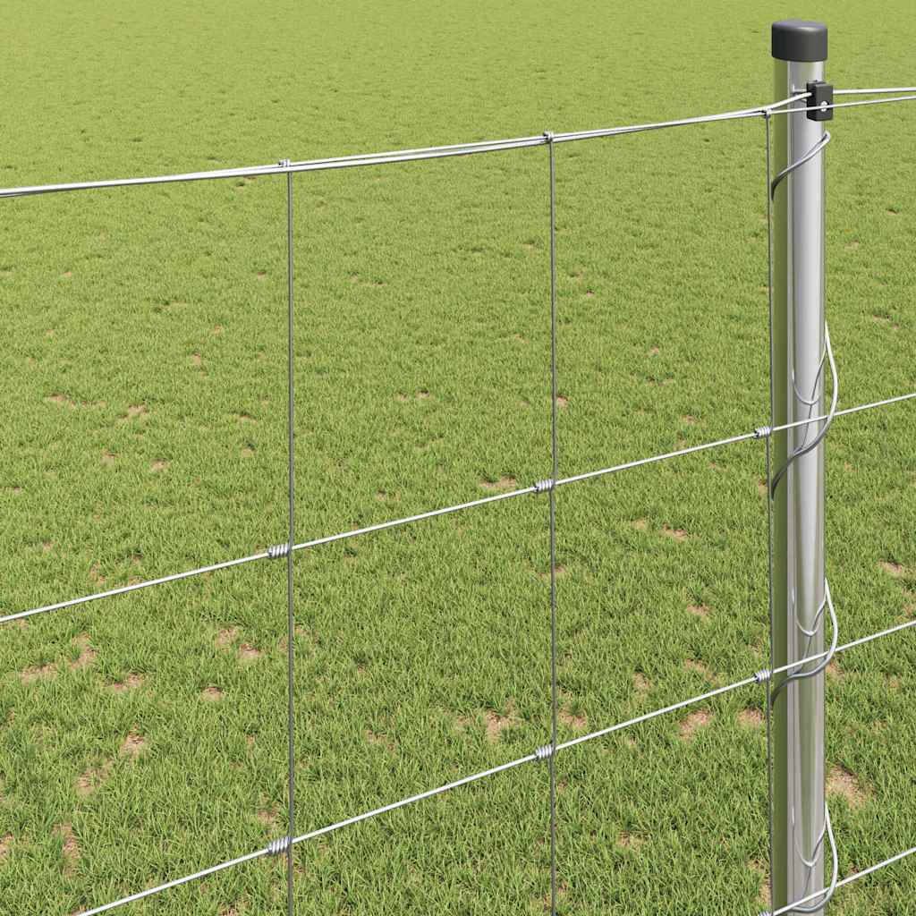 vidaXL Field Fence Silver 4