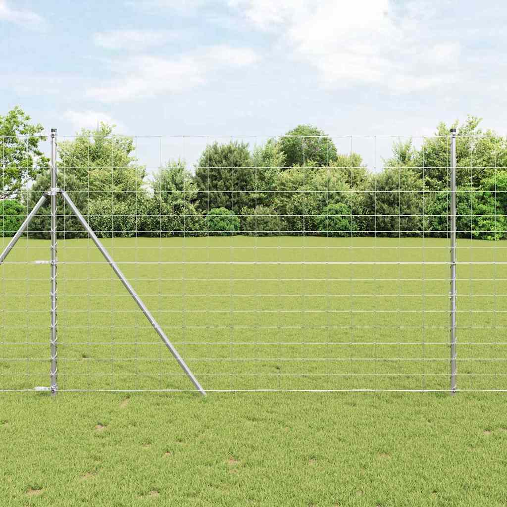 vidaXL Field Fence Silver 1