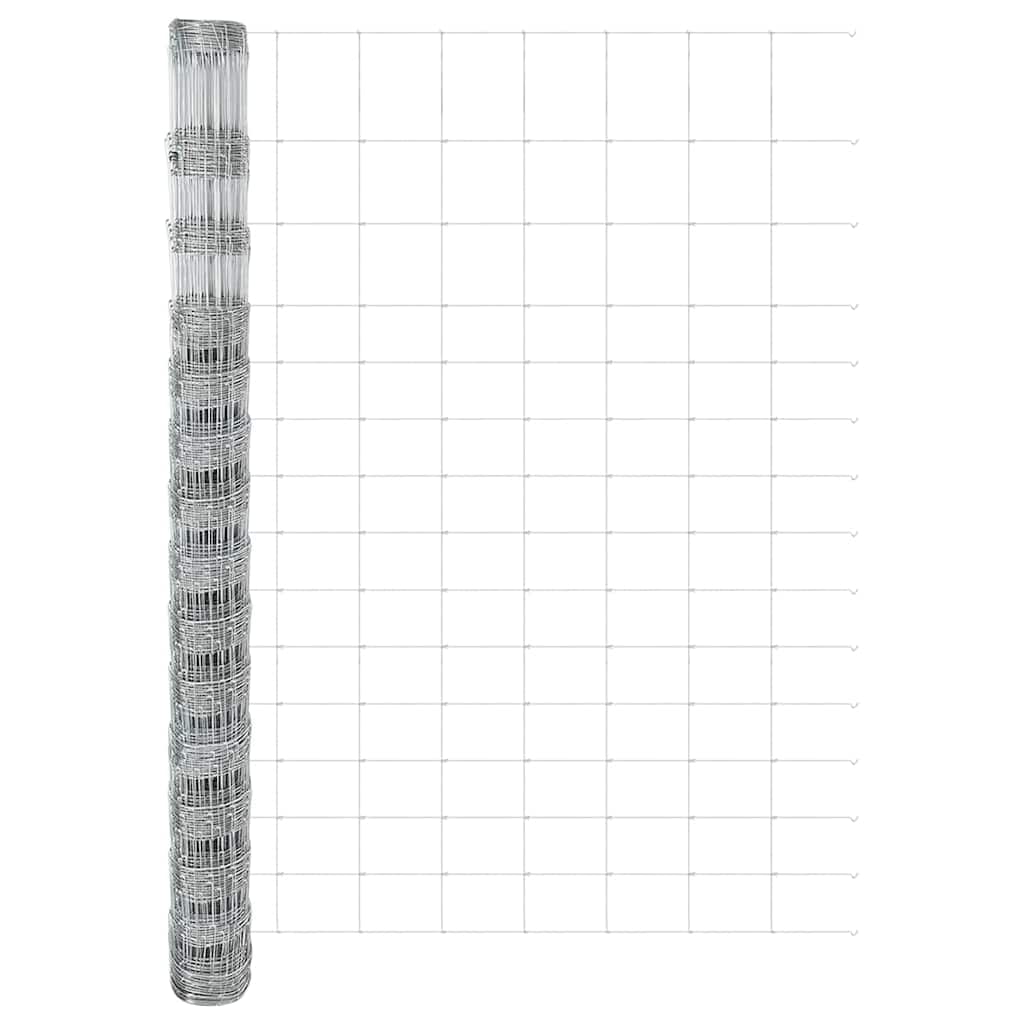 vidaXL Field Fence Silver 5