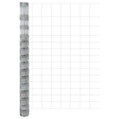 vidaXL Field Fence Silver 5