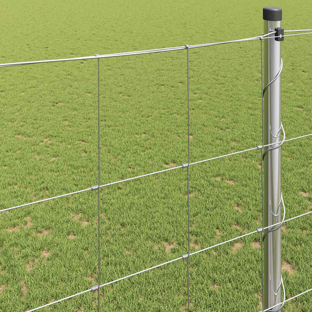 vidaXL Field Fence Silver 4