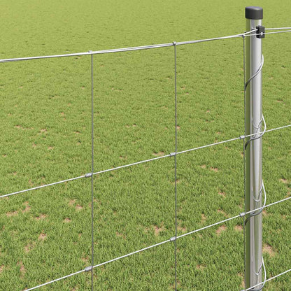 vidaXL Field Fence Silver 4