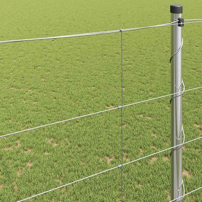 vidaXL Field Fence Silver 4