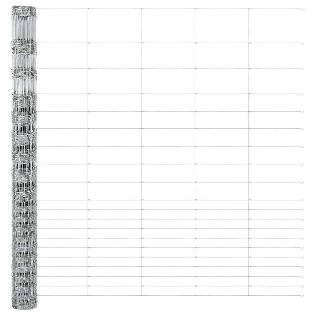 vidaXL Field Fence Silver 5