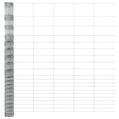 vidaXL Field Fence Silver 5