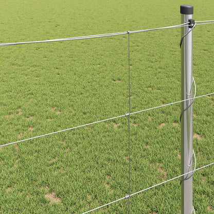vidaXL Field Fence Silver 4