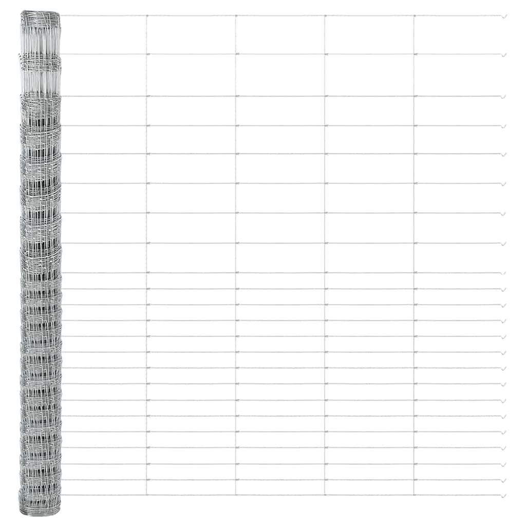 vidaXL Field Fence Silver 5