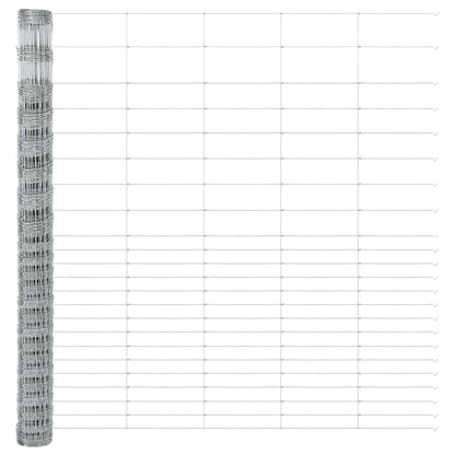 vidaXL Field Fence Silver 5