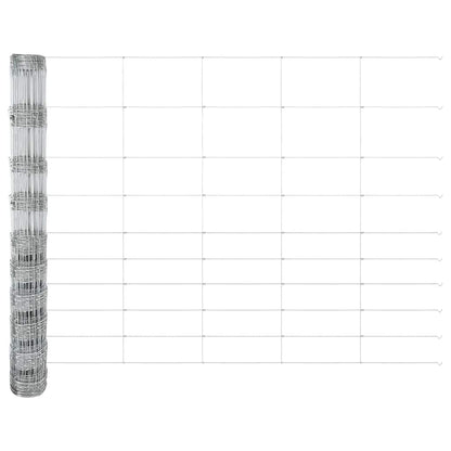 vidaXL Field Fence Silver 5