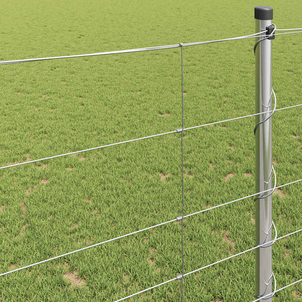 vidaXL Field Fence Silver 4