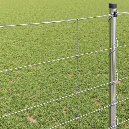 vidaXL Field Fence Silver 4