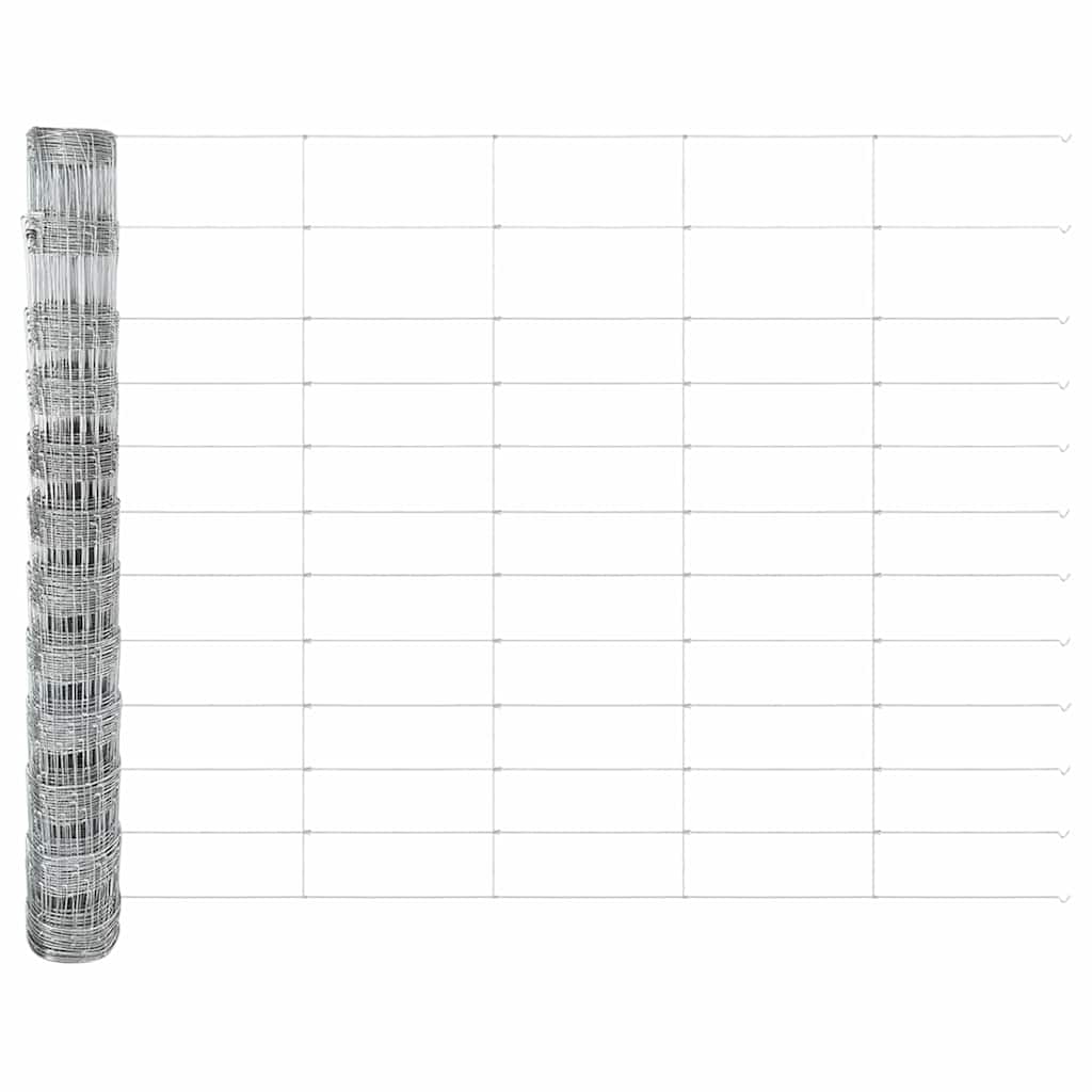 vidaXL Field Fence Silver 5