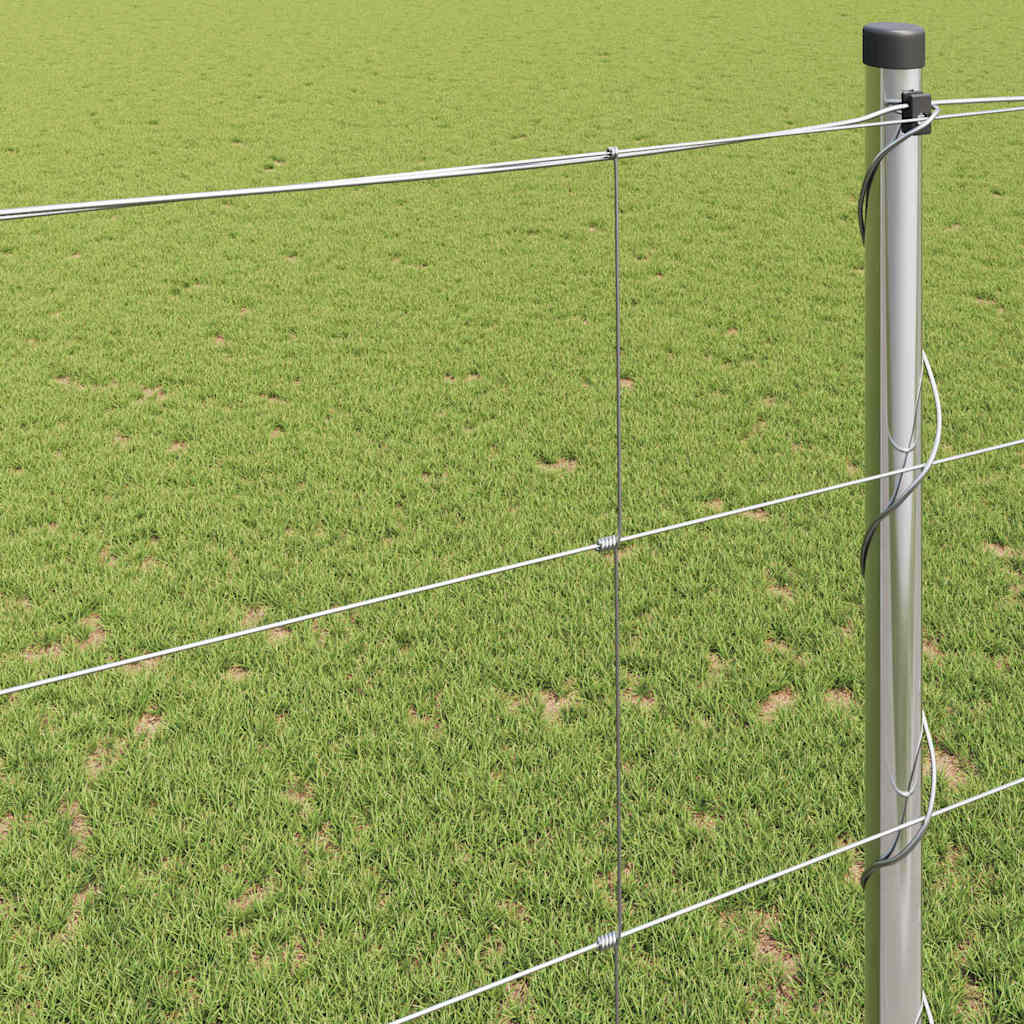 vidaXL Field Fence Silver 4