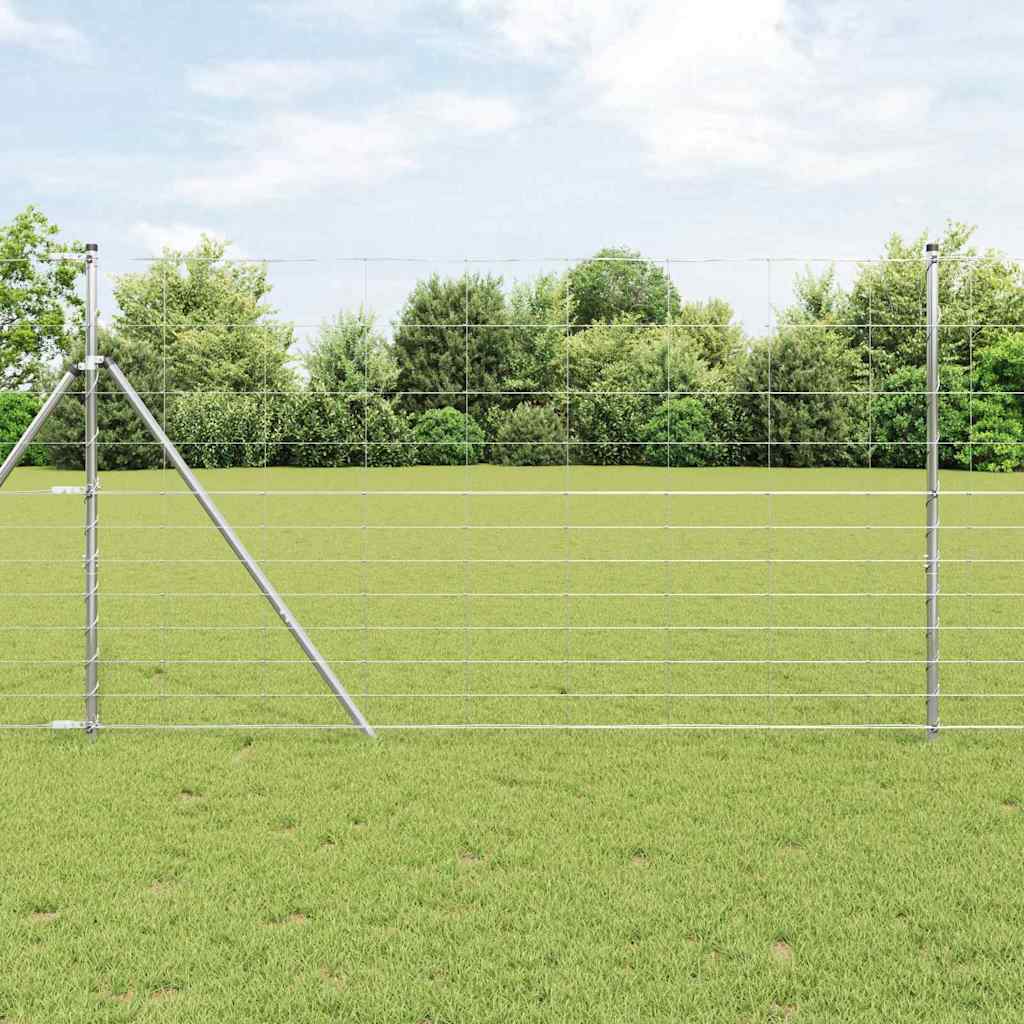 vidaXL Field Fence Silver 1